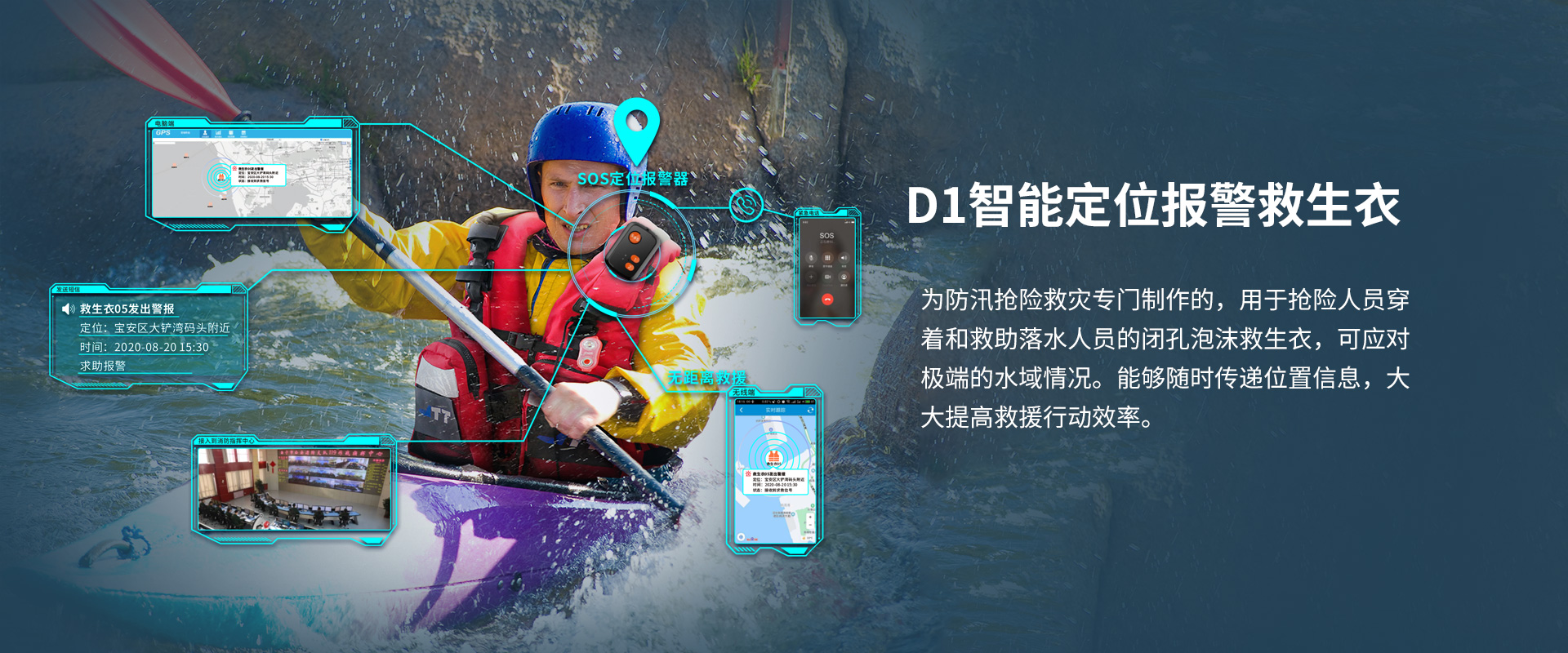 智能定位報警救生衣D1